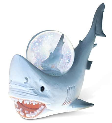 Cota Global Shark Snow Globe - Ocean Life Animal Water Globe Figurine With Sparkling Glitter, Zoo Collectible Novelty Ornament For Home Decor, For Birthdays, Christmas, Valentine – 45Mm #TOP3