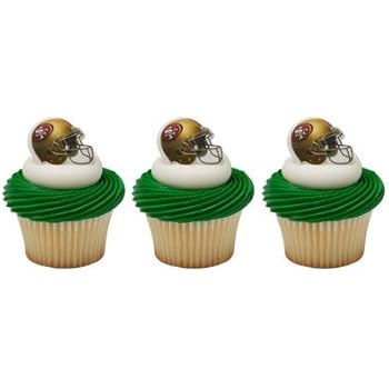 Amazon Com Patriots Football Team Cupcake Topper Rings Kitchen Dining