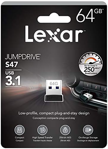 Lexar JUMPDRIVE S47 64GB USB 3.1 Black LJDS47-64GABBK