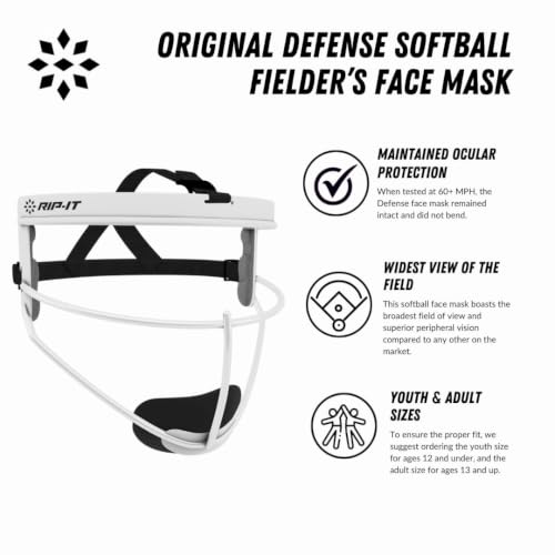 Image of RIP-IT Defense Softball Fielder's Face Mask - Women & Youth Infield Guard