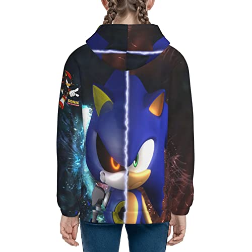 Roecytu Kids Hoodie 3D Cartton Printed Teen Pullover Hooded Clothes With Pocket Sweatshirt For Boys Girls Clothing Medium #TOP3