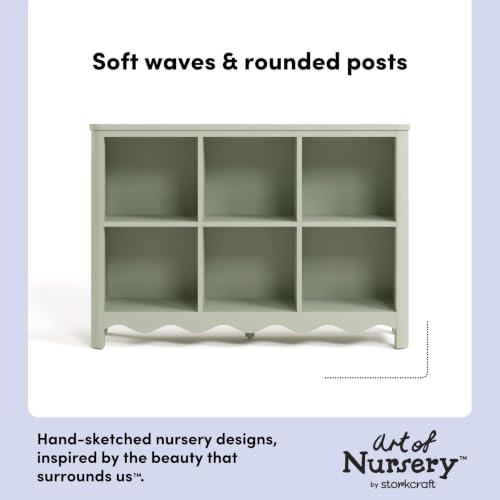 Image of Storkcraft Casablanca 6 Cube Organizer Bookcase, Sage
