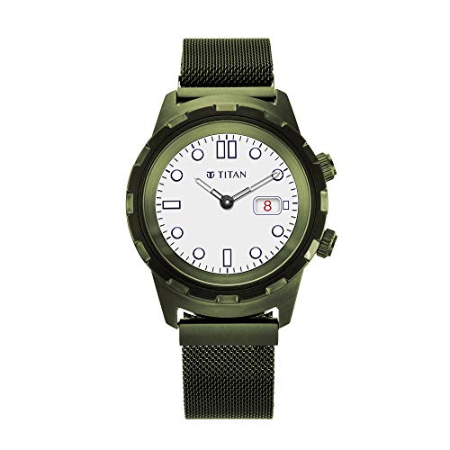Image of Titan Connected X Hybrid Smartwatch for Men with Heart Rate Monitor + Full Touch Display + Interchangeable Strap