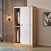 Szafa do sypialni szafa dom sypialnia nowoczesna prosta mały apartament drzwi przesuwne duża szafa wynajem drzwi przesuwne szafa szafa do drzwi przesuwnych szafa do wejścia lub sypialni (kolor: naturalny, rozmiar: 180 x 50 x 80 cm)