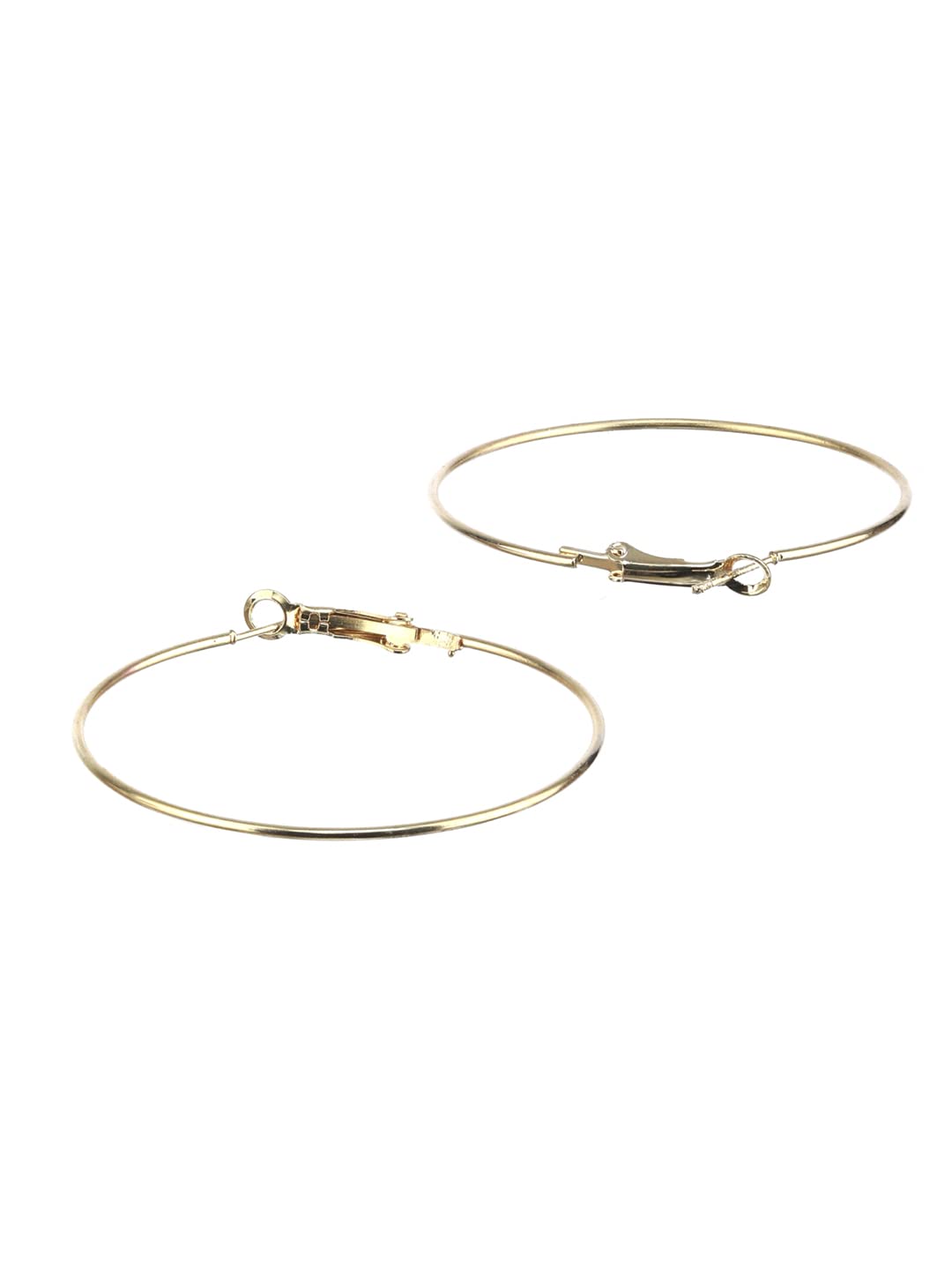 Plated Brass Hoops and Stud Earrings Set of 6