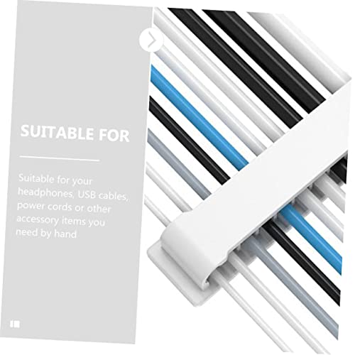 3 unidades clips organizadores de cables adhesivos para escritorio miniatura 2