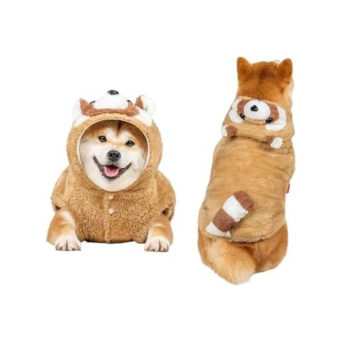 MuYaoPet Funny Raccoon Dog Costume Coat Cover