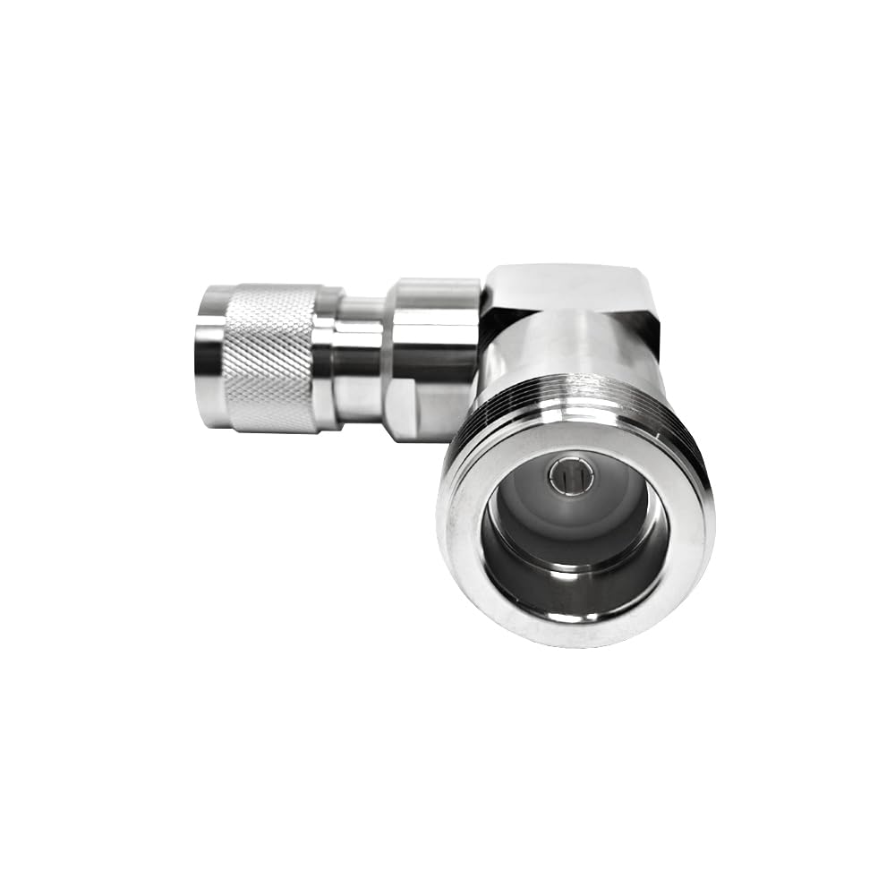 Adaptateur de connecteur coaxial haute tension LC femelle à angle droit vers HN mâle – 50 Ohm, DC-6 GHz, laiton plaqué tri-alliage
