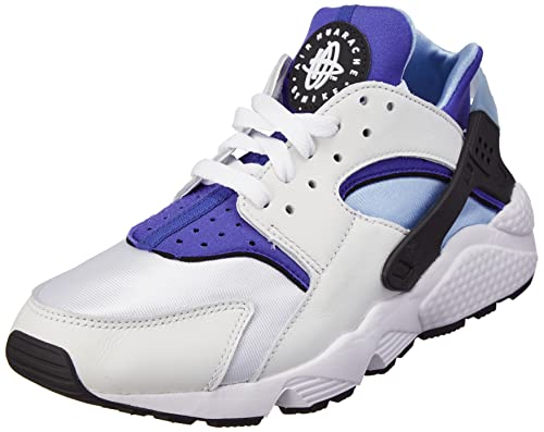 Nike W Air Huarache, Chaussures de Gymnastique Femme, White/Lapis/Aluminium/Black, 38 EU