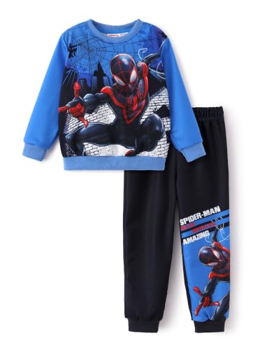 Disney Marvel Spiderman Boys 2 Piece Pullover Top Pants Blue Set 3-4 Years