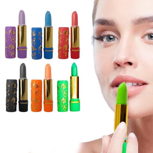 YAYNO 6 barras de labios que cambian de color con la temperatura barras de labios de larga duración, barra de labios con forma de mariposa que cambia de color para mujeres