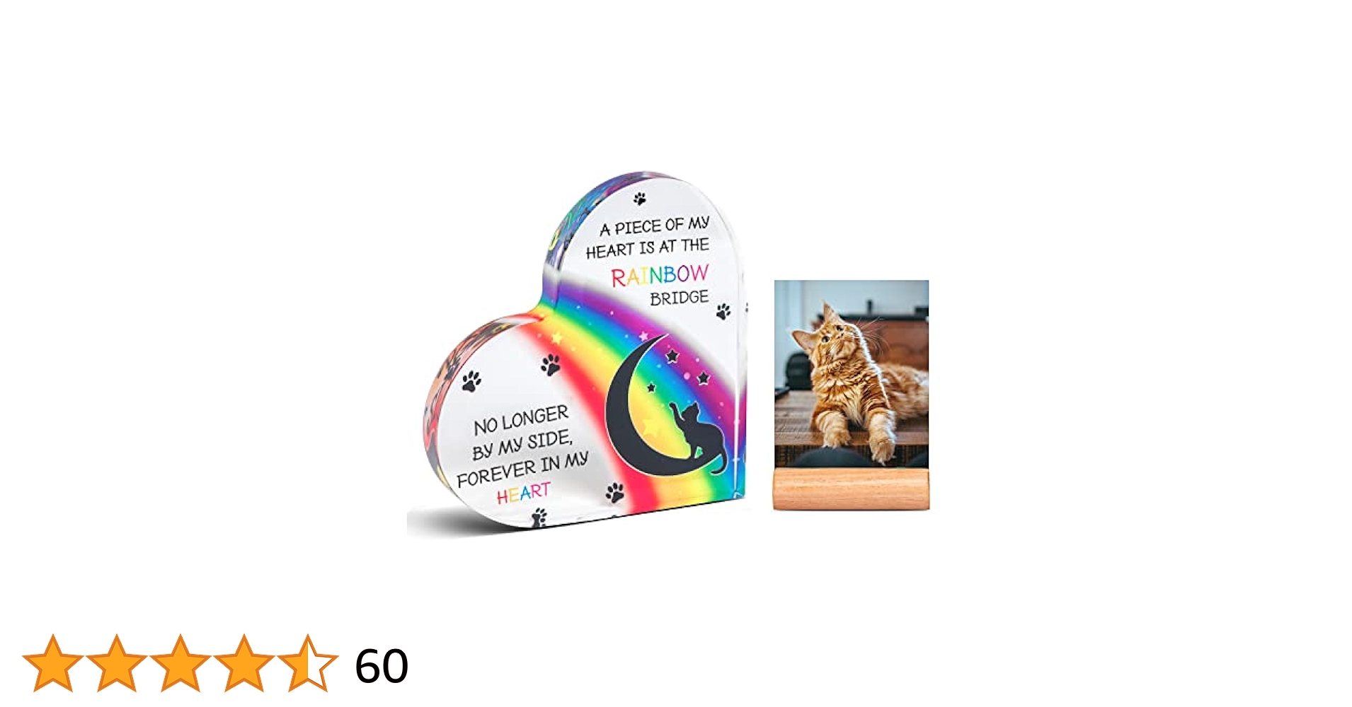 thumbnail image 2 of Memorial Plaques For Cat Personalized Rainbow Bridge Cat Memorial Gifts For Loss Of Cat In Memory Of Cat Night Lights Pet Loss Gifts Custom Plaque 2 of 10