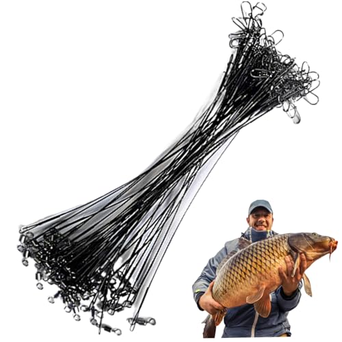 100pcs líderes para pesca acero inoxidable 30 cm miniatura 1