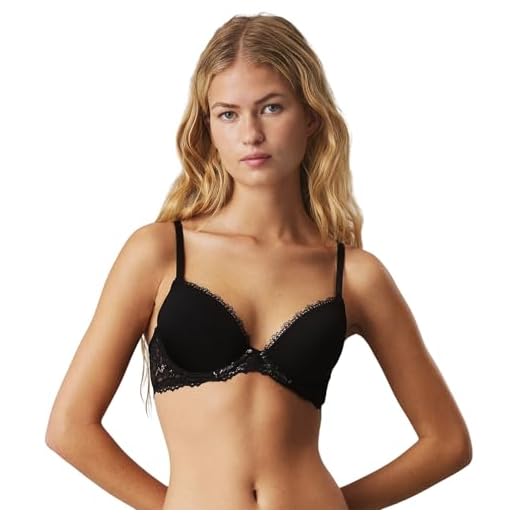 Calvin Klein Damen Lift Demi BH, Black, 65C