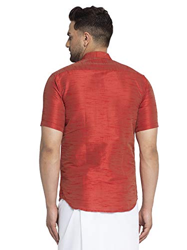 Image of SAIFOO Men's Classic Silk Ethnic Shirt.