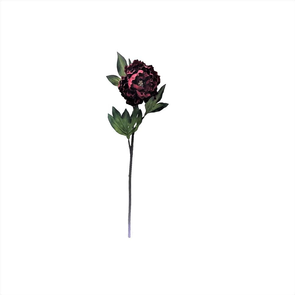 212 Main 25 Inch Red & Brown Peony Stem