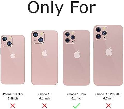 WATACHE Compatible with iPhone 13 Pro Case, Full Body Heavy Crystal Clear Protective Anti-Scratch Shockproof Case [Work with Magnetic Car Mount] with Rotation Ring Holder Stand for iPhone 13 Pro,Black