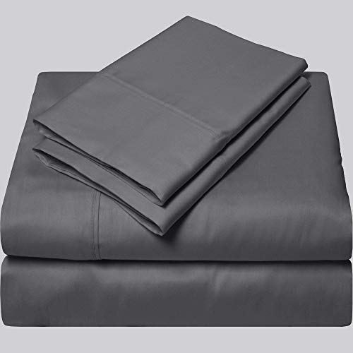 Sgi 1000 Thread Count 100% Egyptian Cotton Standard/Queen Pillowcase Size 20X30 Dark Grey Solid (Pack Of 2) #TOP13