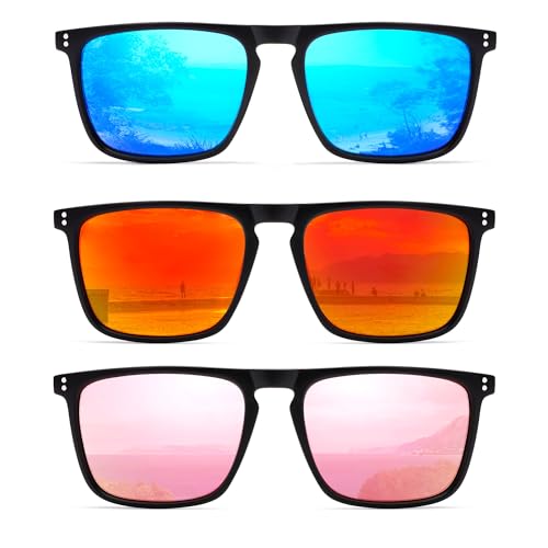 Image of VANLINKER Polarized Square Sunglasses for Men Women Dark Shades with UV Protection for Driving VL9748