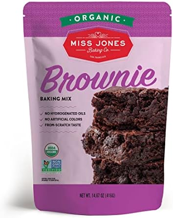Miss Jones Baking Organic Fudge Brownie Mix, Non-GMO, Vegan-Friendly: Rich Cocoa (Pack of 1)