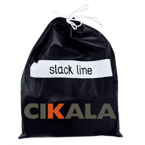 Kit Slackline Cinta Alça Catraca Protetor Bolsa Azul15,7m CIKALA