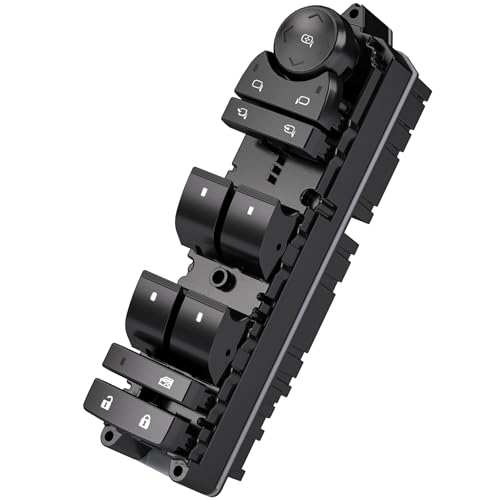 20835553 Front Driver Side Door Lock and Power Window Switch with Folding Mirror Switch Fit for 2007-2014 Chevy Silverado Suburban Tahoe Avalanche, GMC Sierra Yukon YukonXL, Cadillac Escalade15093440