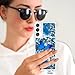 CAIYUNL for Samsung Galaxy A05S Case with Screen Protector,Cute Glitter Bling Liquid Shockproof Soft TPU Slim Silicone Girls Women Phone Case Cover Protective for Samsung Galaxy A05S-Blue Butterfly