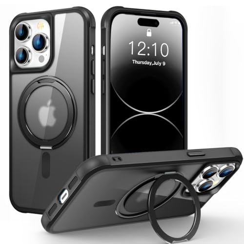Image of Compatible with iPhone 14 Pro Max Case with Stand 6.7 inch,Black
