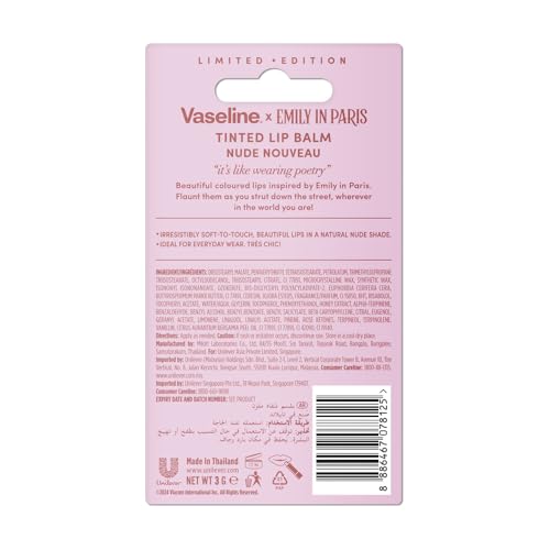 Image of Vaseline Nude Nouveau | Emily in Paris Limited Edition | Nude Tinted Lip Balm Stick, 24H Moisturization, 3g