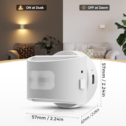 Image of DORESshop Motion Sensor Night Light Indoor, Rechargeable Night Lights, Magnetic Stick-On Stair Lights 3000K Warm White, Battery Operated Lights for Hallway,Kitchen,Closet,Bedroom