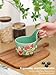 silesia Handmade Ceramic Soup Bowl with Loop Handle, Hand-Painted Coffee Mug,13 oz Cereal Cup for Milk,Oatmeal, or Cocoa, Dishwasher & Microwave Safe (Strawberry)