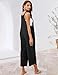 UANEO Womens Cotton Adjustable Casual Summer Bib Overalls Jumpsuits with Pockets (Black, XX-Large)
