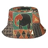 African Bucket Hat for Women Men African Ethnic Tribal Style Fisherman Hat Fashion Summer Outdoor Travel Hiking Beach Sun Caps