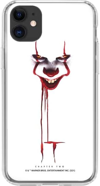 Skinit Clear Phone Case Compatible with iPhone 11 - Officially Licensed Warner Bros IT Volume 2 Pennywise Bloody Design