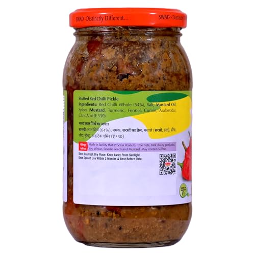 Image of SWAD Stuffed Red Chilli Pickle 400 gm Each | Pack of 2