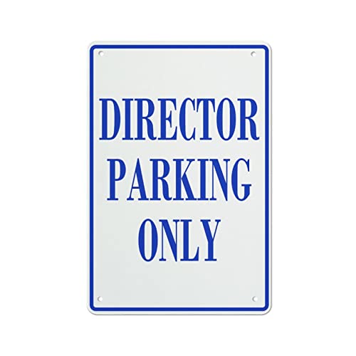 Director Parking Only Sign 20.3 cmx30.5 cm �A���~�j�E�� �u���L�Ŕ� ���t���ȒP ���O ���ӃT�C�� ���^�� �����܂��͉��O�p �Q���̃h�A�p �č���