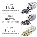 1500Pcs Silicone Beads for Hair Extensions, 3Colors 5mm Silicone Lined Beads Microlink Rings Hair Extensions Tool (Brown-Black-Blonde)