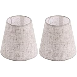 Pantallas Para Lamparas De Techo Amazon Lurrose 2 Piezas de Lámpara de Tela de Barril Pantalla de Tela Tela de Arpillera Lámpara de Mesa Rústica para Cubierta de Lámpara Lámpara de Pared Lámpara de Techo Campana 5. 5X5. 1