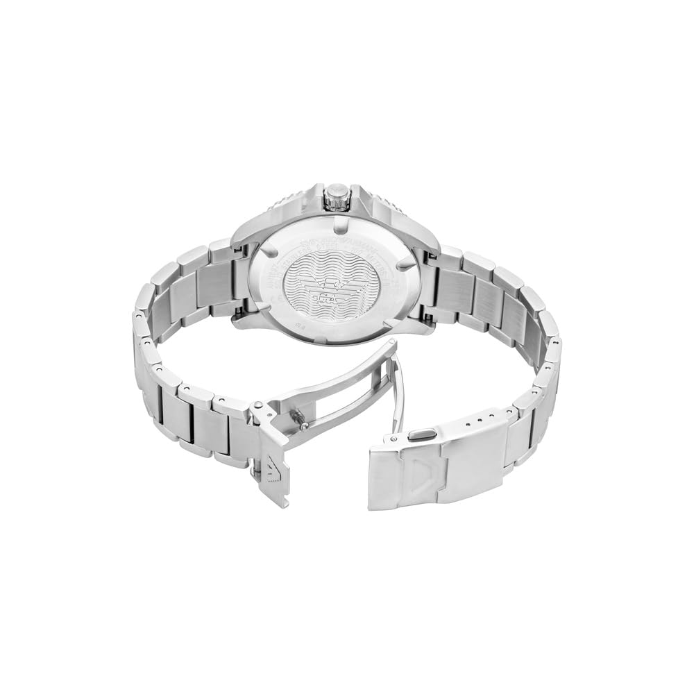 Emporio Armani Herren 42MM Silberfarbene Edelstahluhr, AR11697