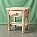 Midwest Log Furniture - Premium Log Nightstand W/Shelf