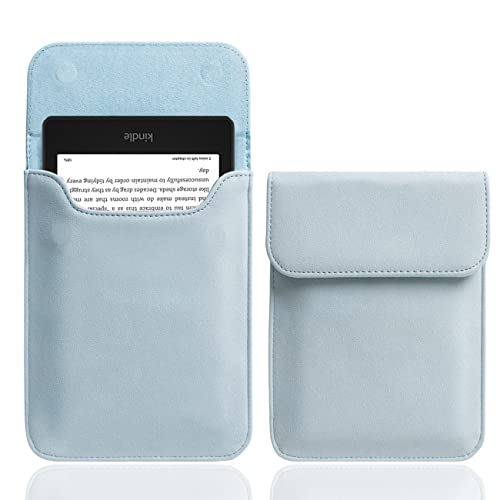 WALNEW Sleeve Case for 7" Kindle Paperwhite & Colorsoft Signature Edition, Protective Pouch Bag Case Cover for 6.8" All-New Kindle Paperwhite 11th Gen (Light Blue)