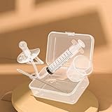 PandaEar Baby Medicine Dispenser Kit (4PCS) - Oral Syringe, Pacifier Medicine Feeder, Measuring Cup & Cleaning Brush | Silicone Baby Medicine Dropper for Newborns, Infants & Toddlers