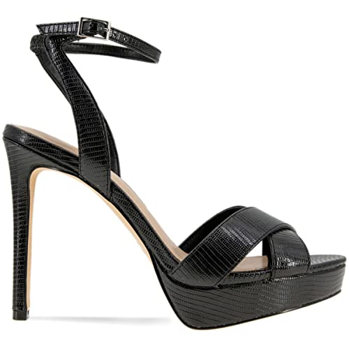 BCBGeneration Womens NIADA Faux Leather Open Toe Pumps Black 10 Medium (B,M)2