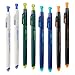 WRITECH Retractable Gel Ink Pens: 8ct Black Ink 0.5mm Fine Point Tip Click Pen for Smooth Writing Journaling Note Taking Sketching No Smudge & Smear