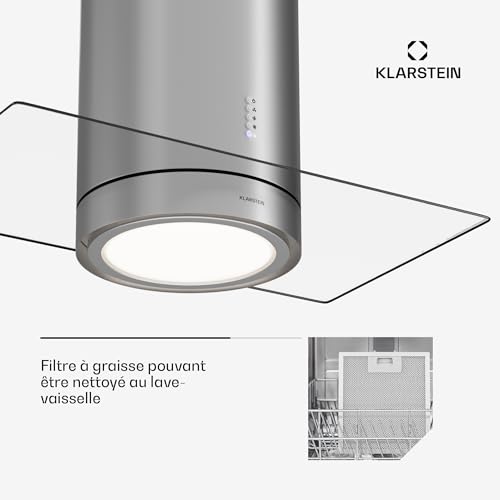 Hotte Ilot KLARSTEIN Beretta Premium Débit dAir 650 m³h 3 Modes Éclairage LED - vue 7