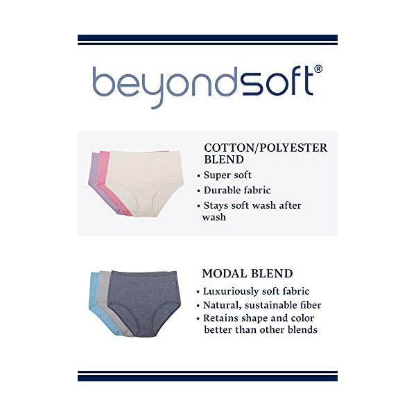 Fruit-of-the-Loom-Womens-Underwear-Beyondsoft-Panties-Regular-Plus-Size Fruit of the Loom Women's Beyondsoft Underwear, Super Soft Designed with Comfort in Mind, Available in Plus Size, Bikini-Cotton Blend-12 Pack-Colors May Vary, 8