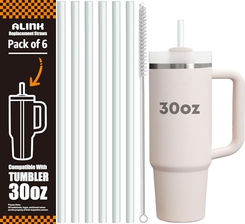 ALINK Clear Replacement Straws for Stanley 30 oz Tumbler, DI