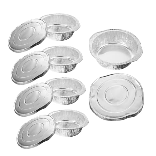 Hemoton Multi-use Food Pot Portable Camping Grill Pan Heavy Duty Tin Foil Pans Lids for Outdoor Indoor Cooking