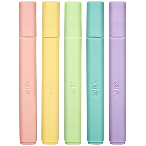 BLIEVE- Aesthetic Bible Highlighters No Bleed Through, Chisel Tip, Mild Assorted Colors, Cute Highlighters For Journaling Notes, Long Lasting (CANDY)