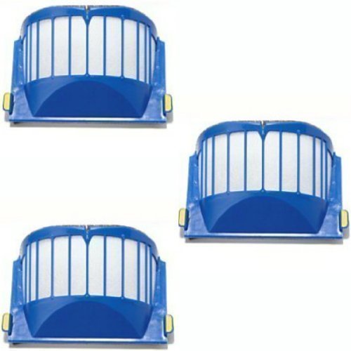 3 Filtros AEROVAC Para IROBOT ROOMBA Compatibles Series 500 510 521 530 531 532 534 535 536 540 550 551 555 560 562 563 564 PET 565 570 572 577 580 581 590 600 610 625 11702 80501 80601 GD-Roomba-500 SP530-BAT VAC-500NMH-33 R3 Para Todos Los Modelos